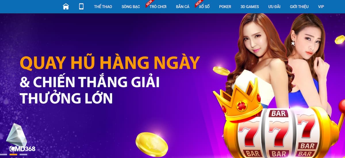 Giao diện trang chủ CMD368