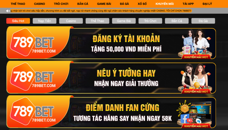 khuyến mãi 789Bet
